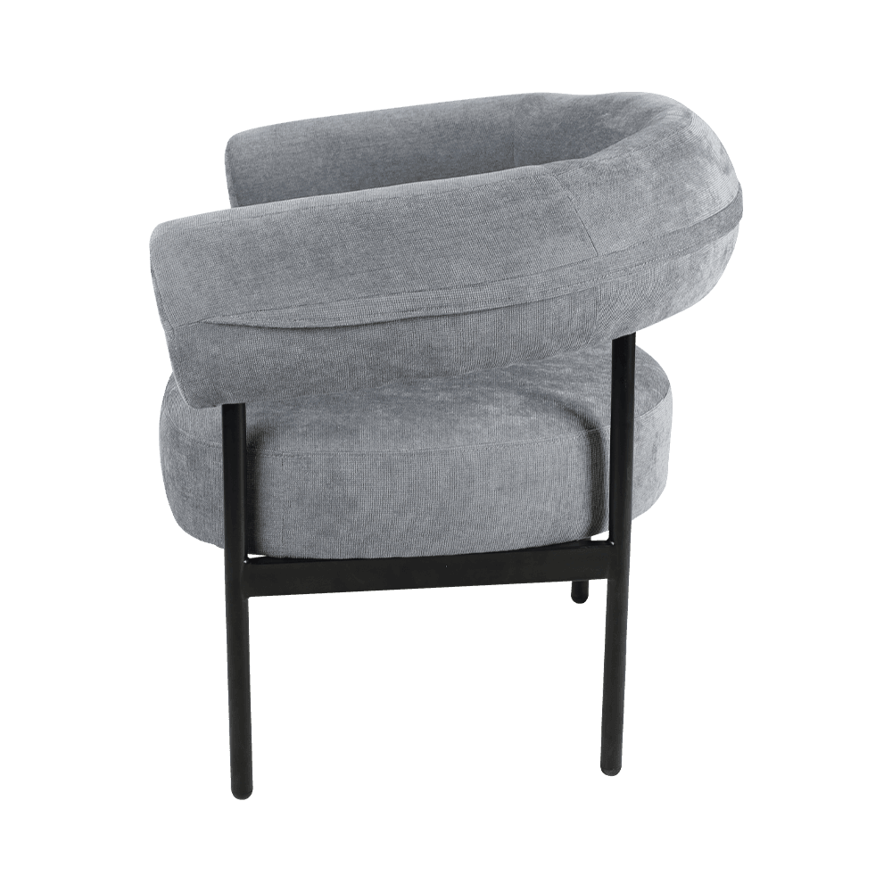 Grey Metal Frame Lounge Chair
