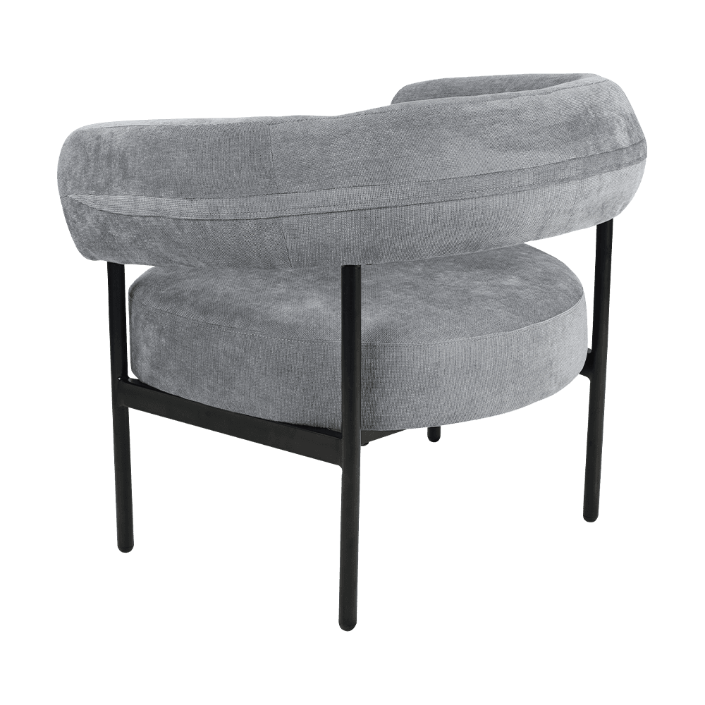 Grey Metal Frame Lounge Chair