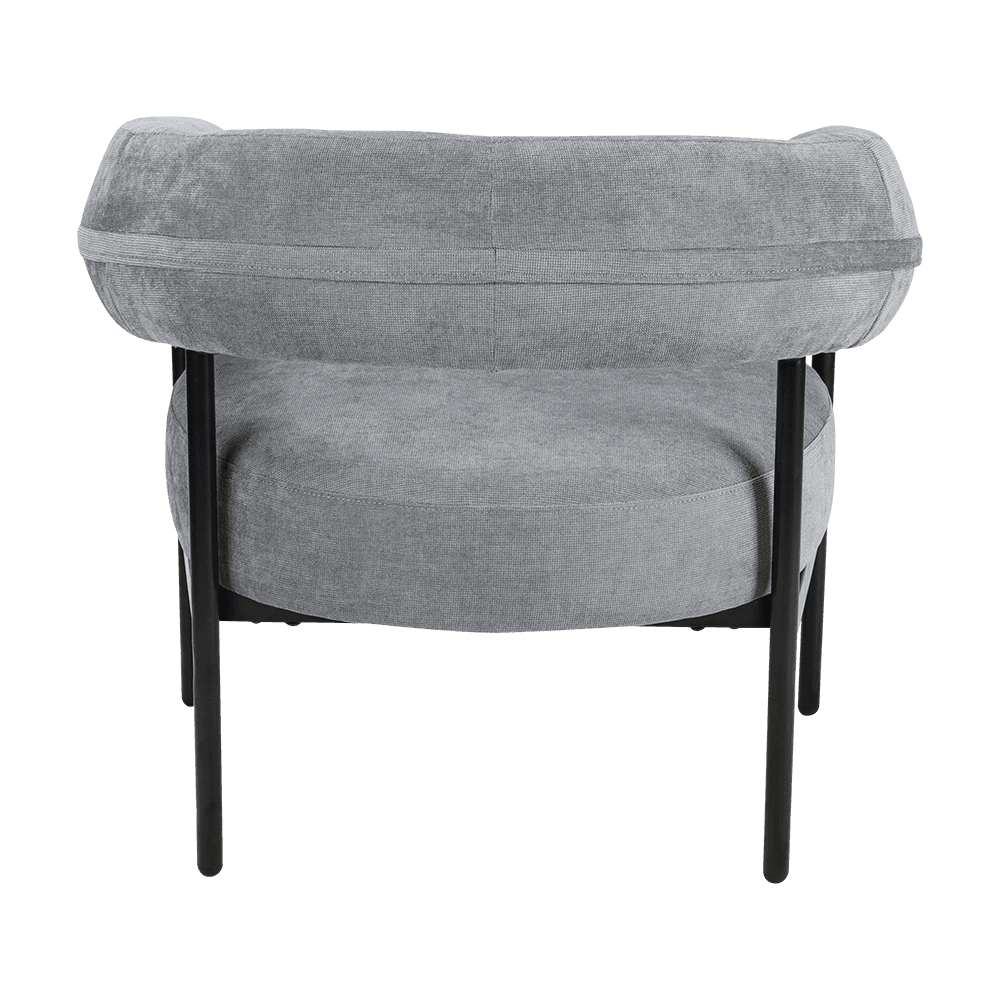 Grey Metal Frame Lounge Chair