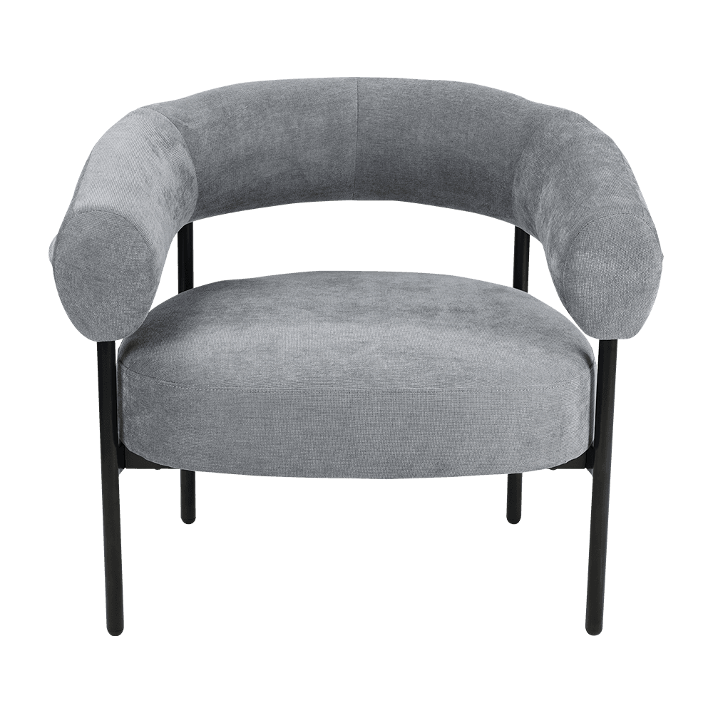 Grey Metal Frame Lounge Chair