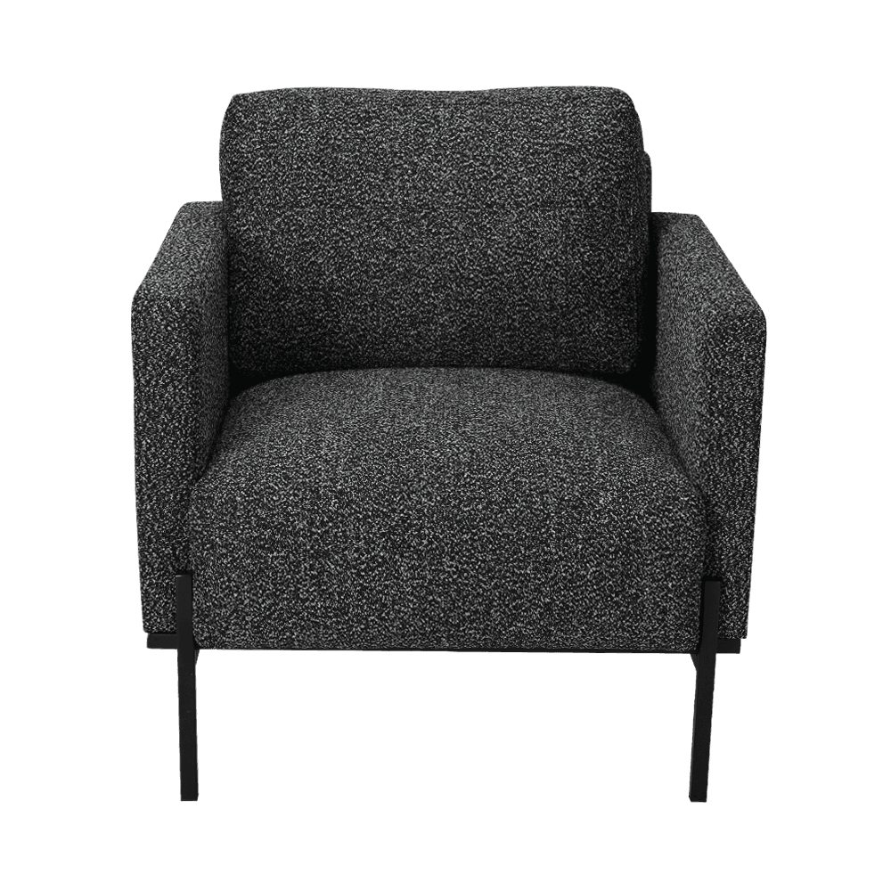 Grey Lounge Chair na may mga armrests