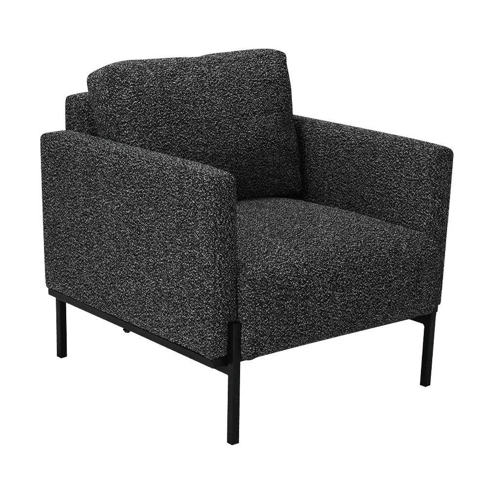 Grey Lounge Chair na may mga armrests