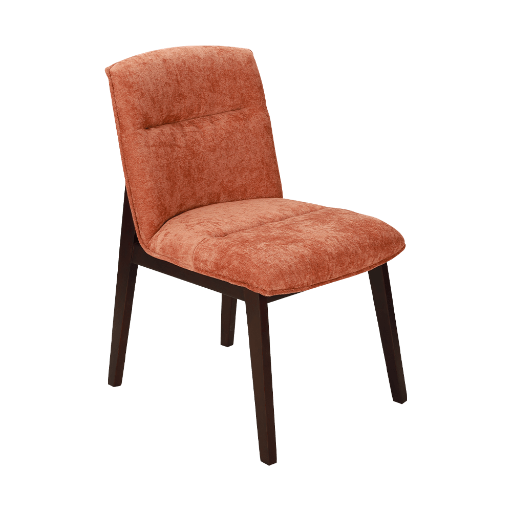 Upholstered solidong kahoy na upuan sa kainan