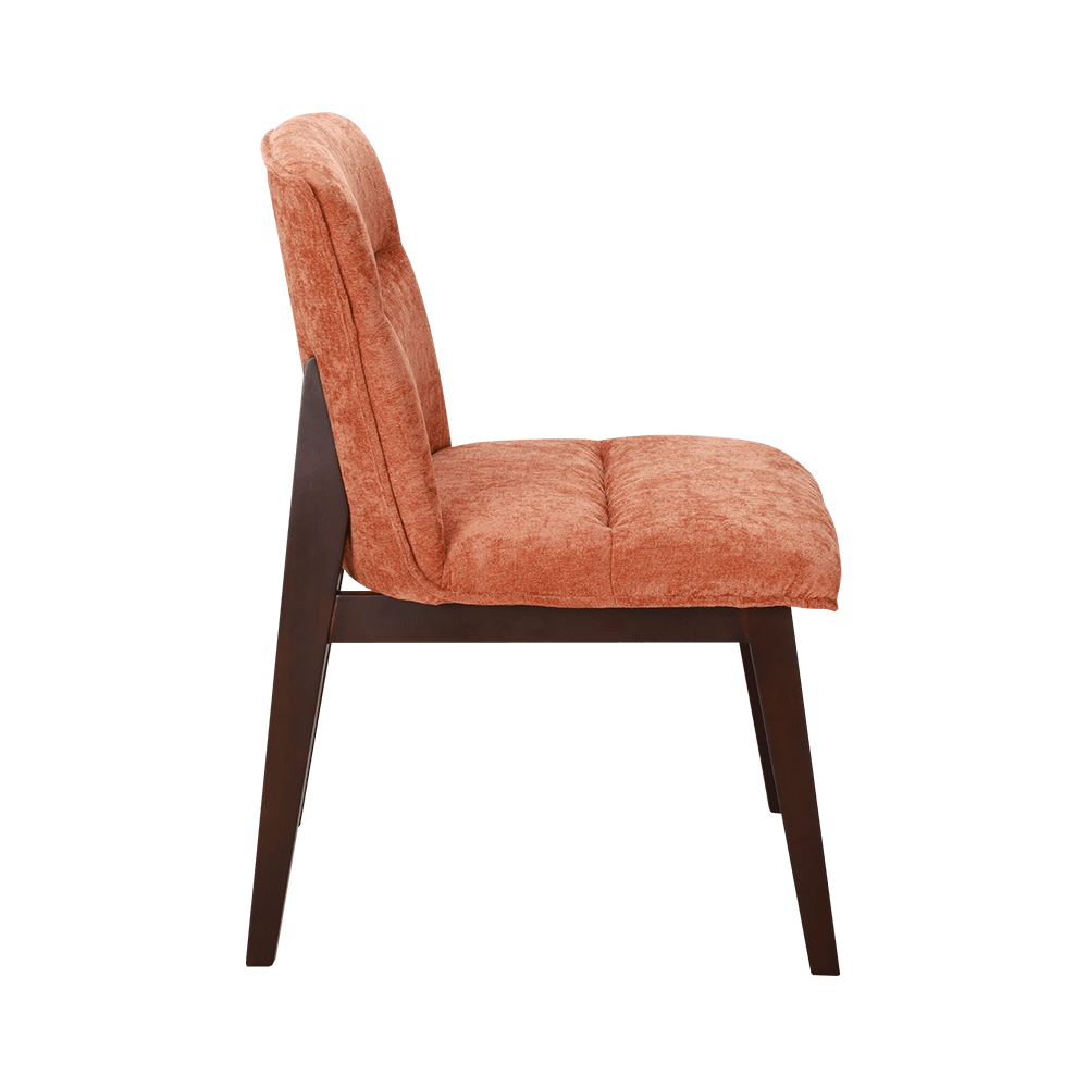 Upholstered solidong kahoy na upuan sa kainan