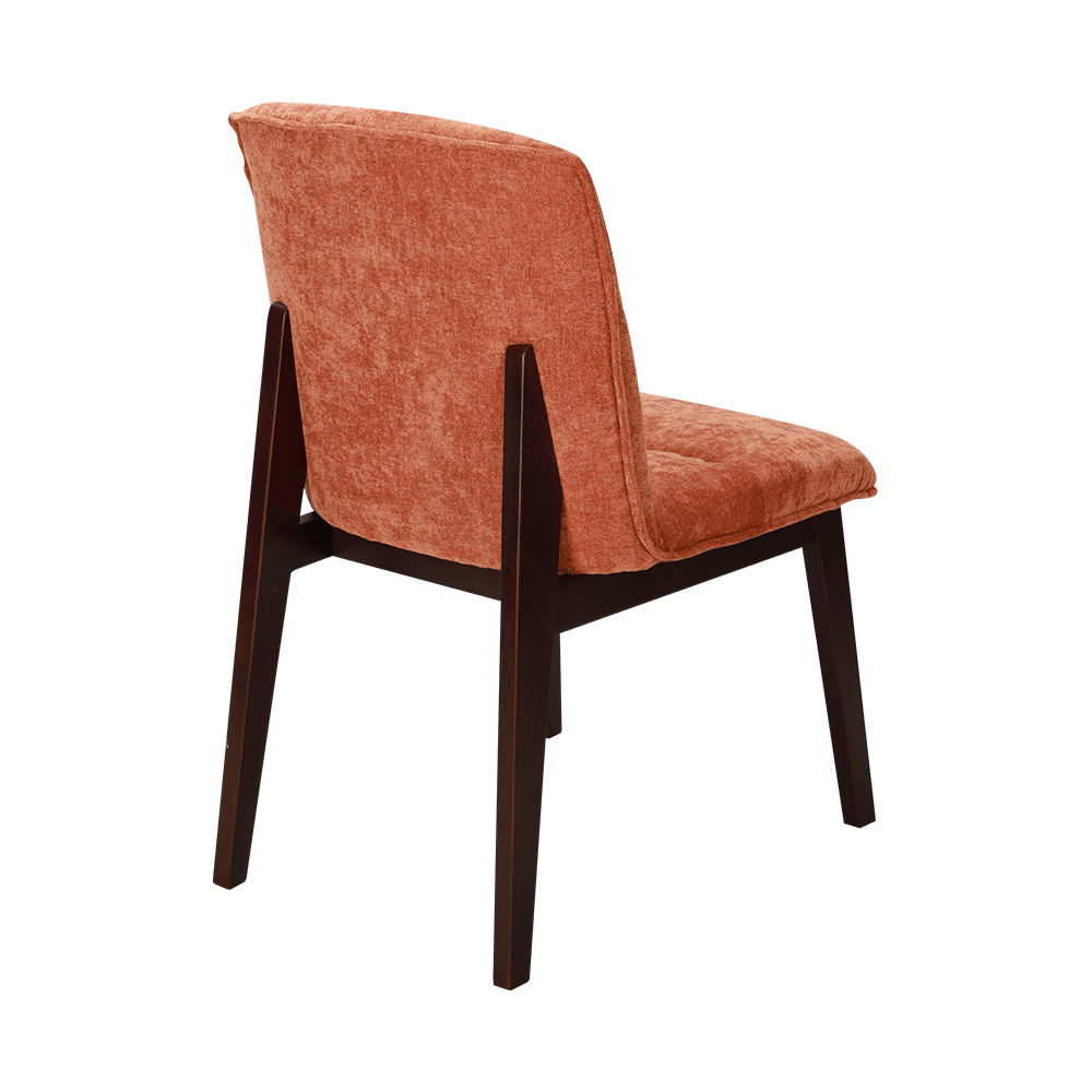 Upholstered solidong kahoy na upuan sa kainan