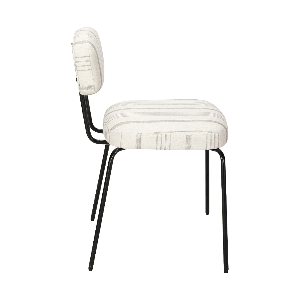 White Modern Metal Dining Chair