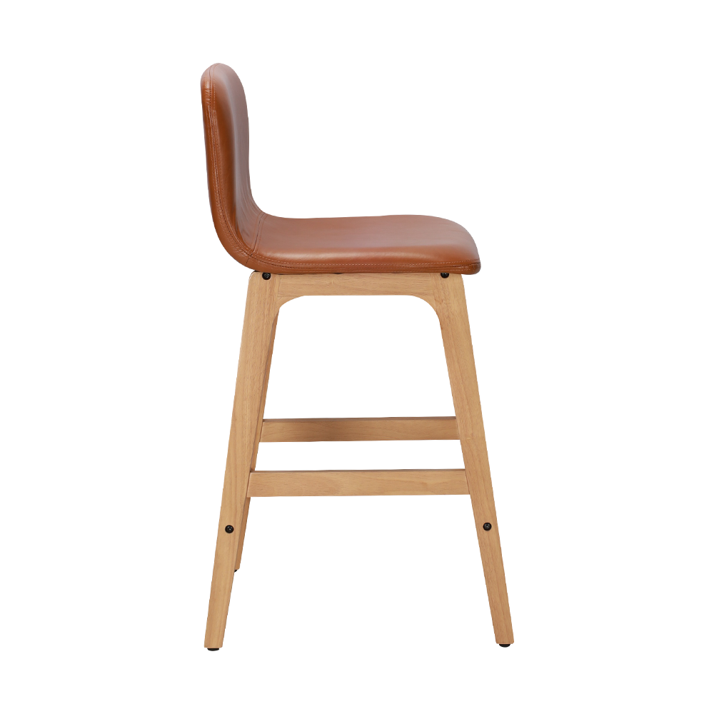 PU katad na baluktot na kahoy bar stool