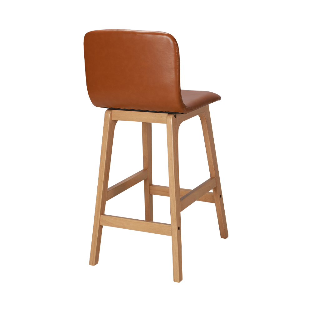 PU katad na baluktot na kahoy bar stool