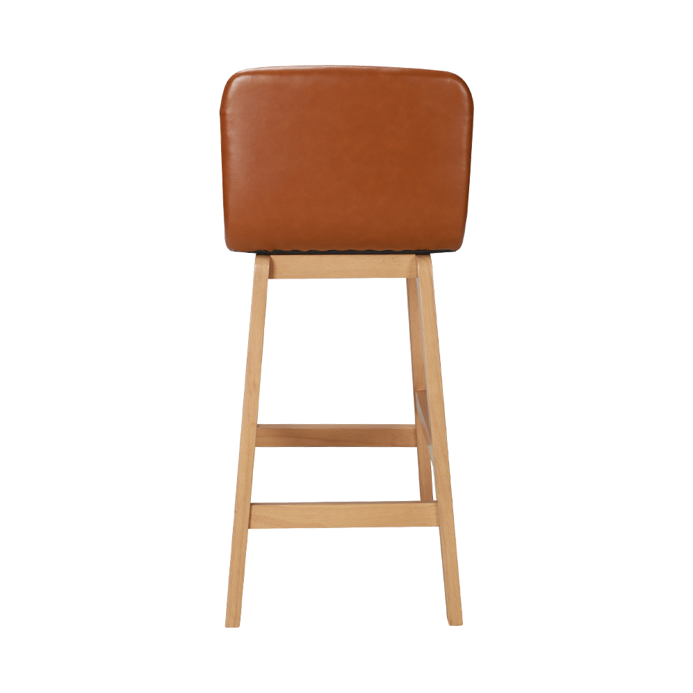 PU katad na baluktot na kahoy bar stool