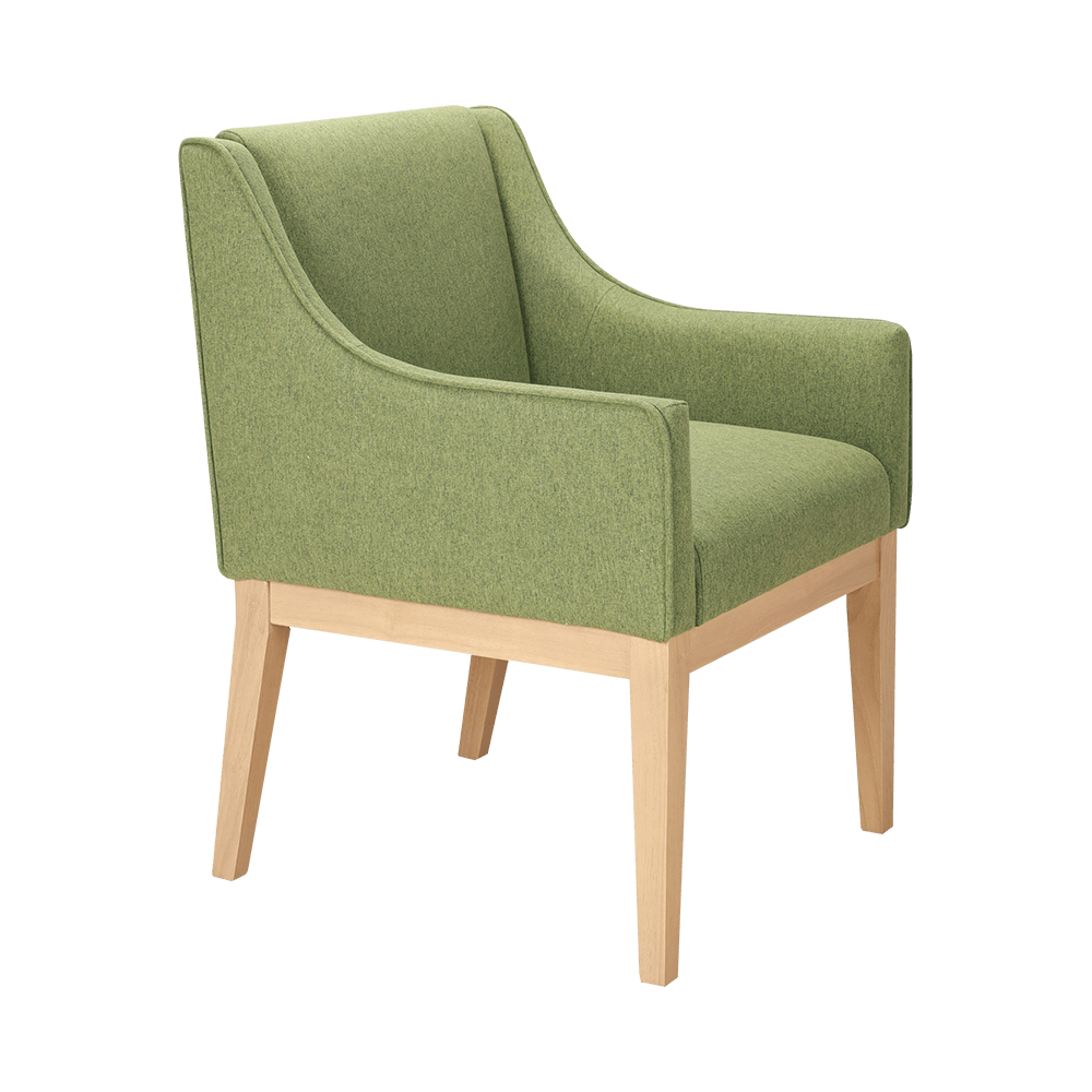 Solid na kahoy na upuan sa kahoy na may armrests