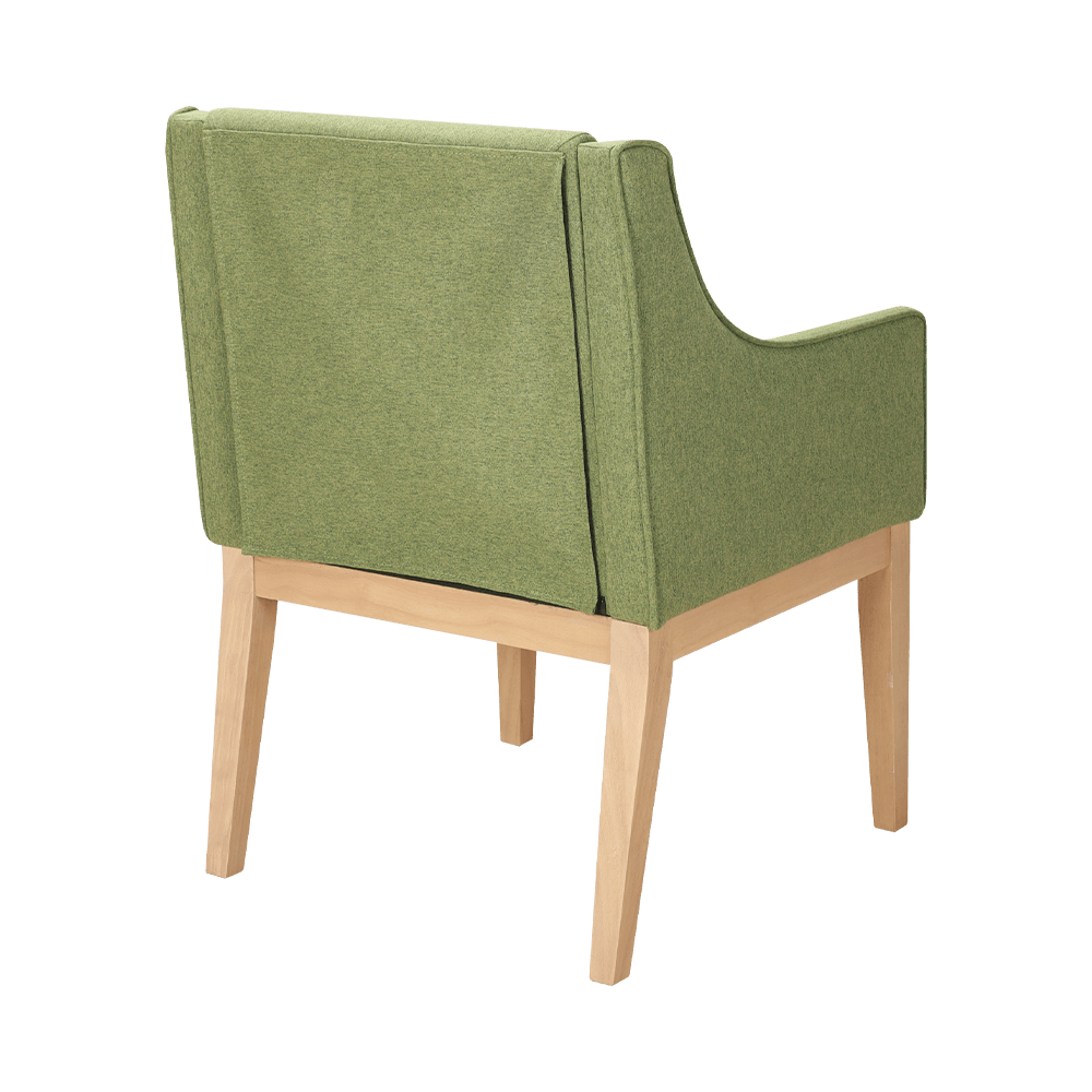 Solid na kahoy na upuan sa kahoy na may armrests