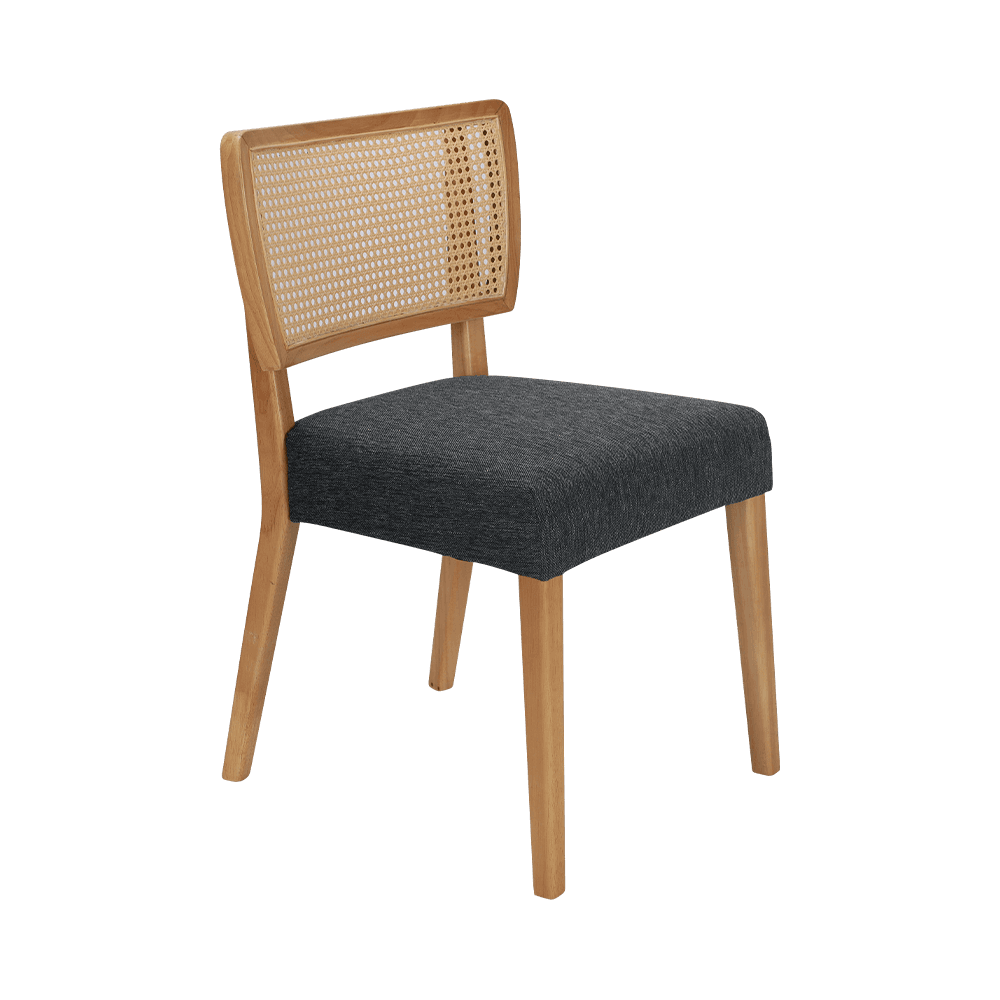 Grey kahoy na upuan sa kahoy na may backrest
