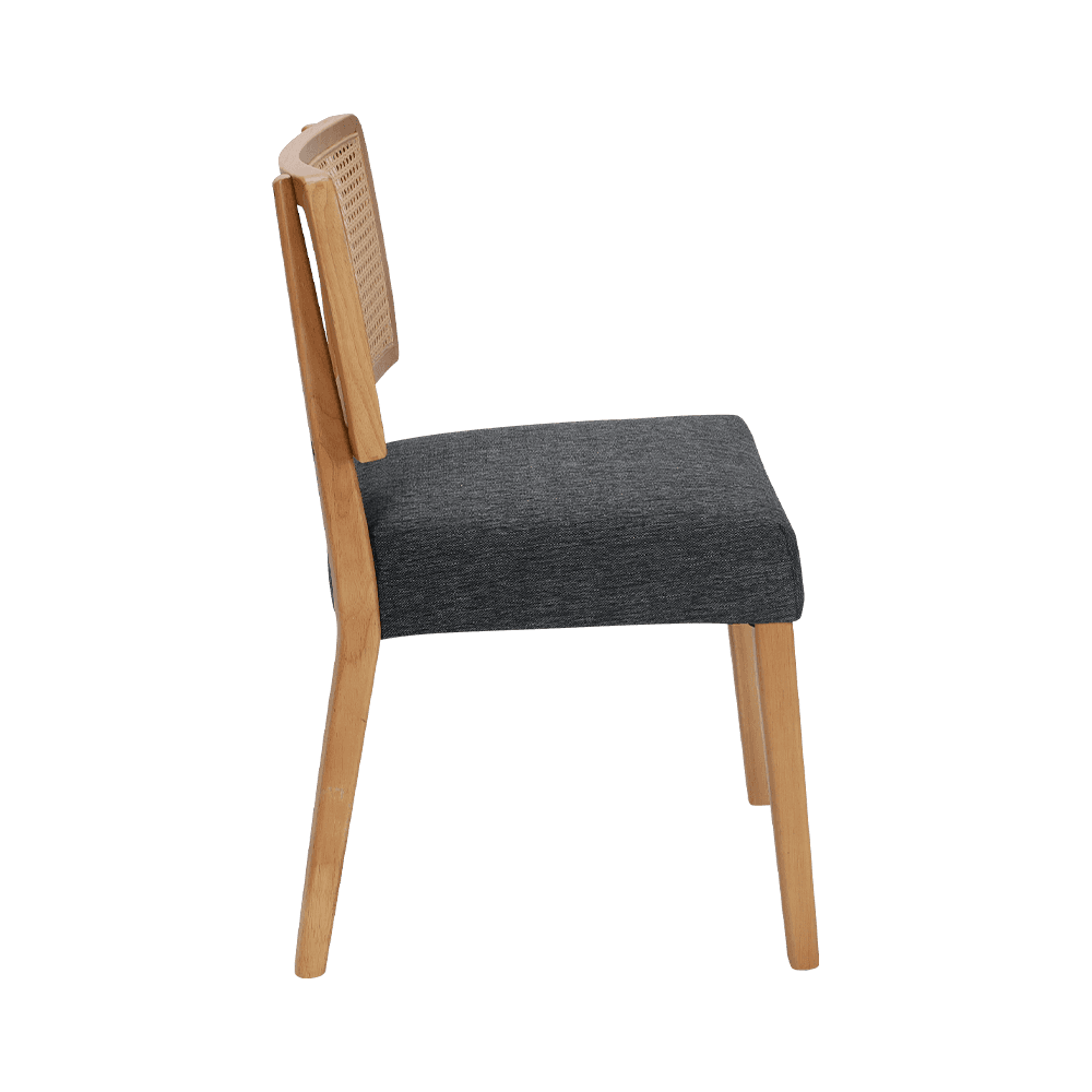 Grey kahoy na upuan sa kahoy na may backrest