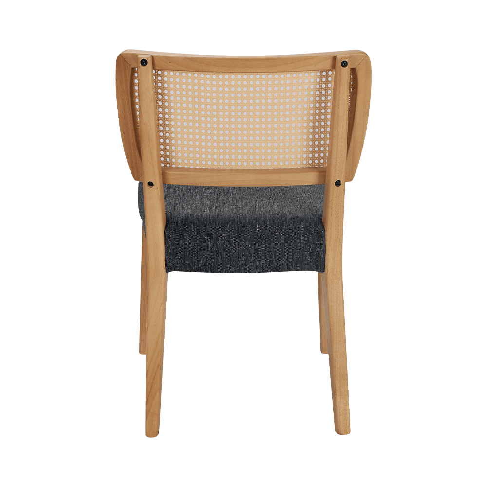 Grey kahoy na upuan sa kahoy na may backrest