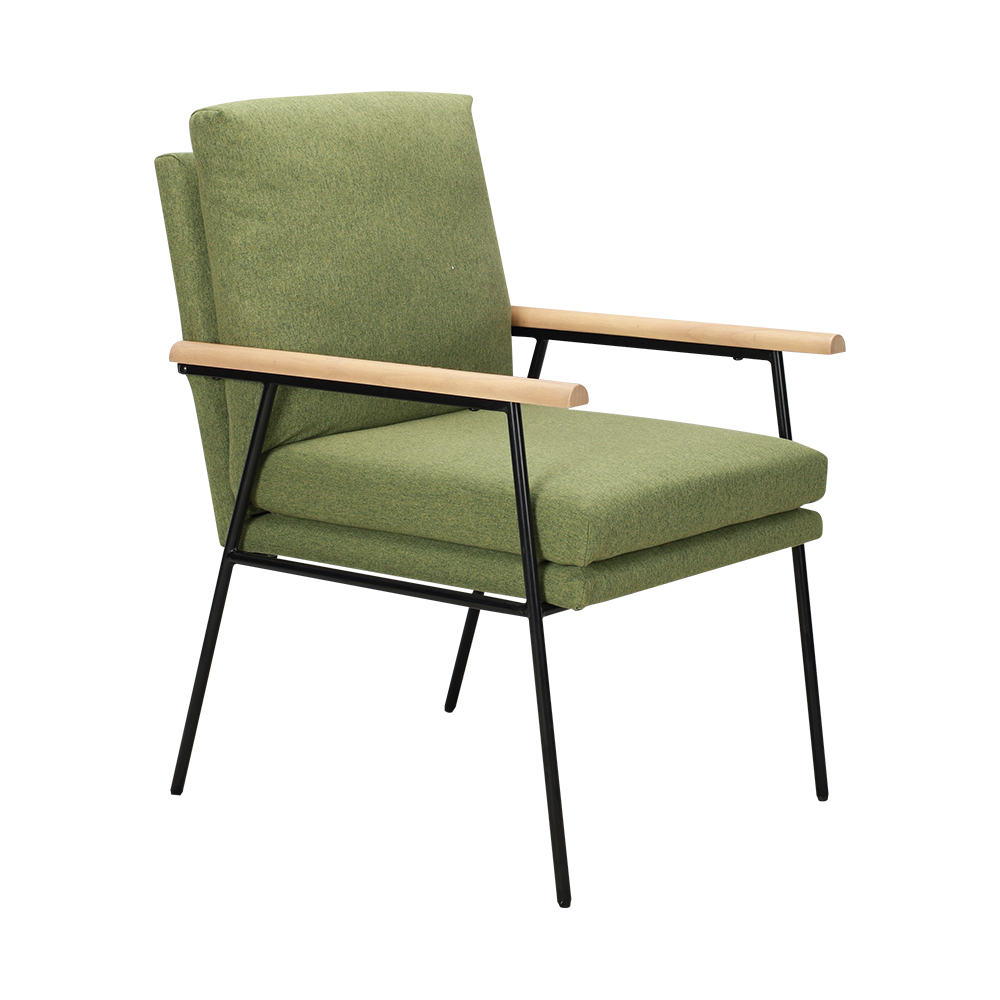 Iron frame na may armrests lounge chair
