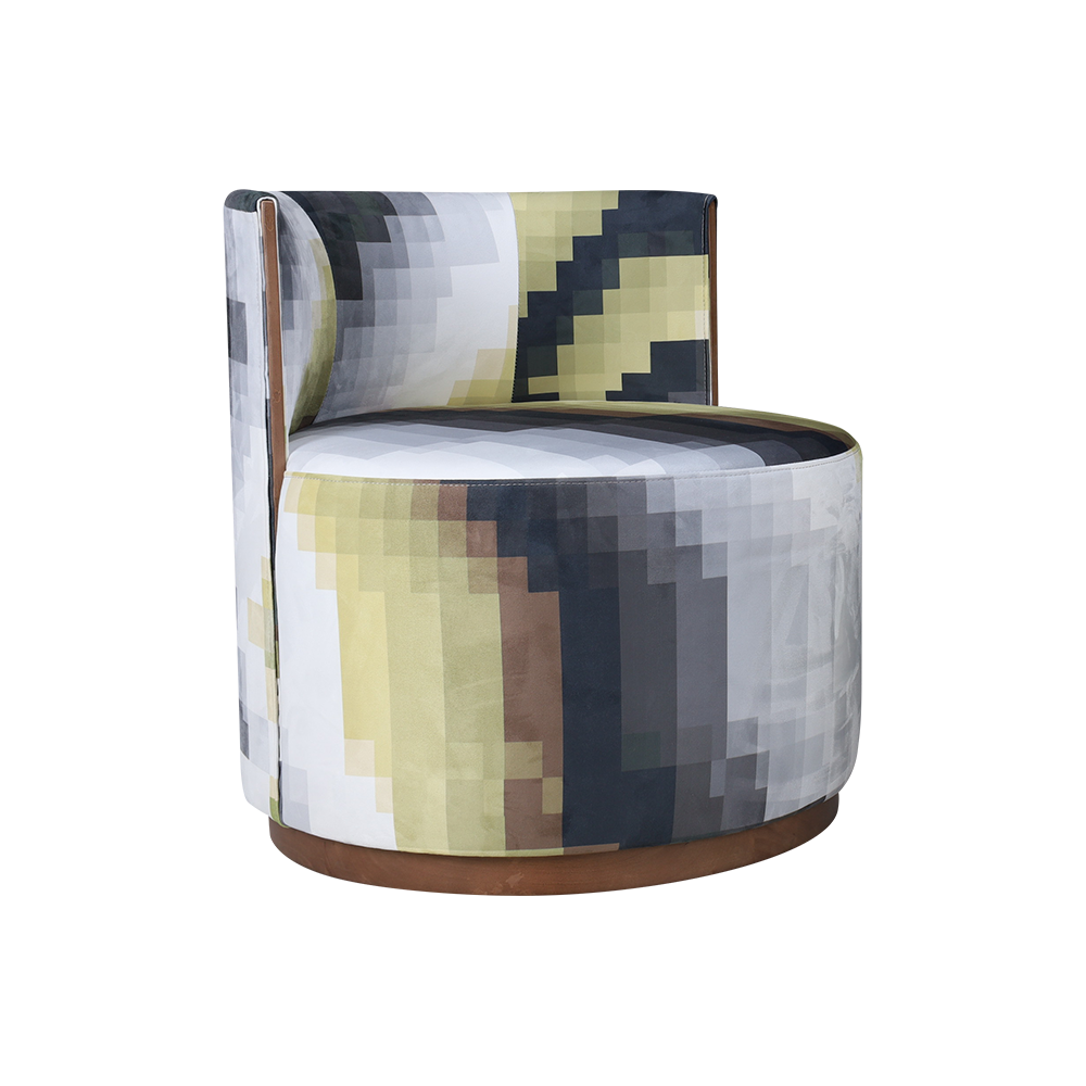 Round Armless Lounge Chair